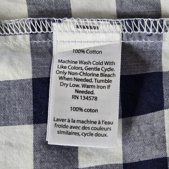 Vineyard Vines Girls Long Sleeve Top Tunic Blue and White Gingham Check Large 14 - Picture 9 of 10